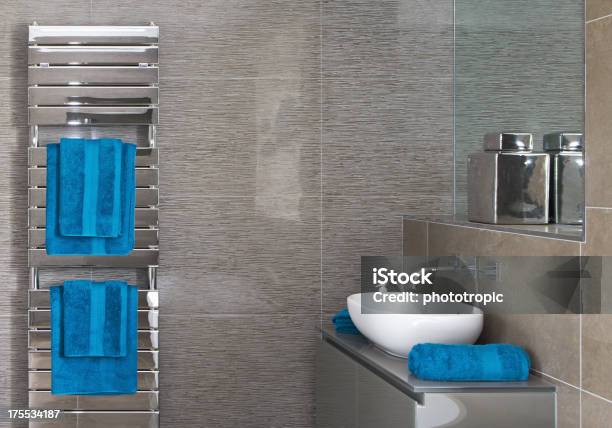 Towel Radiator And Bathroom Stock Photo - Download Image Now - Towel Rail, Bathroom, Radiator - Heater