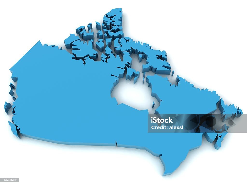 カナダマップ - 3Dのロイヤリティフリーストックフォト