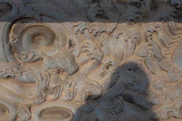 istock Stone wall decorations at the Summer Palace in Beijing, China. 1755351326