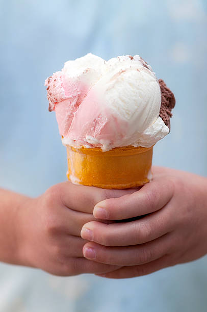 Ice cream - neapolitan stock photo
