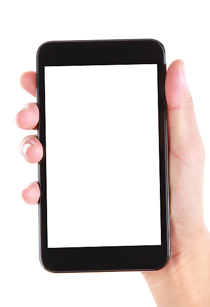 istock Hand holding blank screen smart phone on white background 175536317