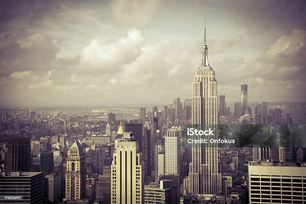 Empire State Building and Manhattan Cityscape, New York City, Usa The Empire State building in NYC at sunrise Building Exterior Stock Photo