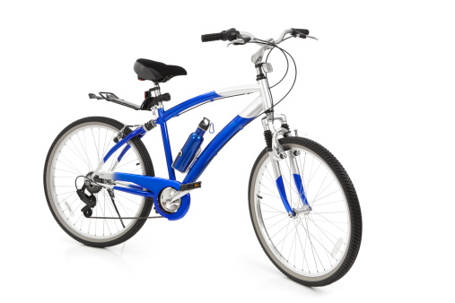 Blue bicycle isolated on white.Please also see: