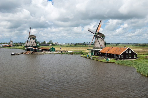 Two windmills at the Zaanse Schans in HollandMore images of same photographer in lightbox: