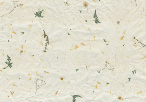 Dried Flowers Handmade Recycled Paper