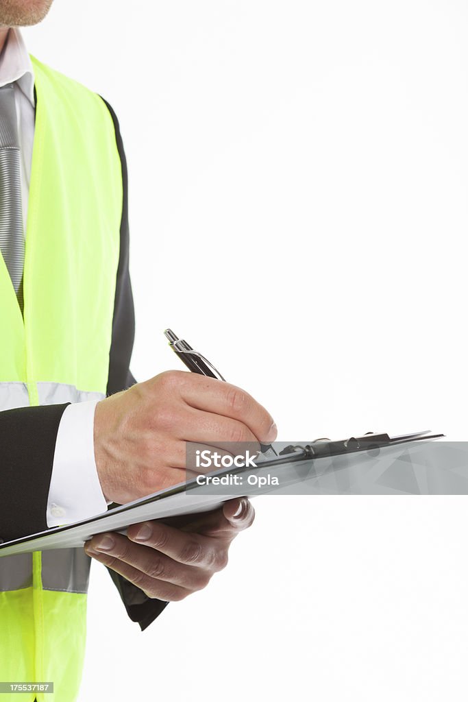 Segurança homem com Caderno de notas - Royalty-free Colete Foto de stock