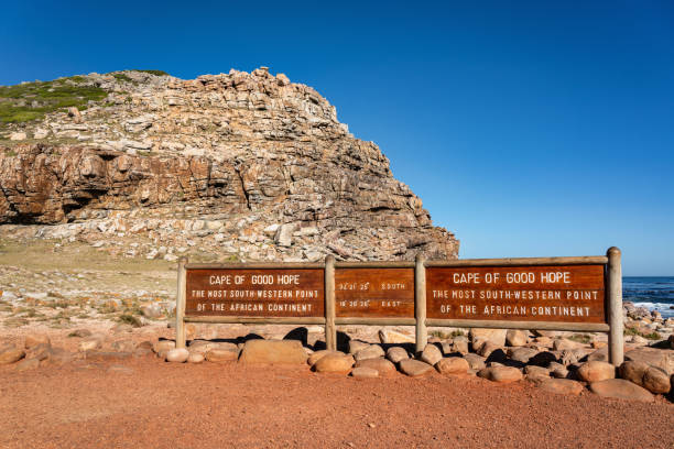 cape of good hope sign south africa kap der guten hoffnung - south africa africa cape of good hope cape town imagens e fotografias de stock