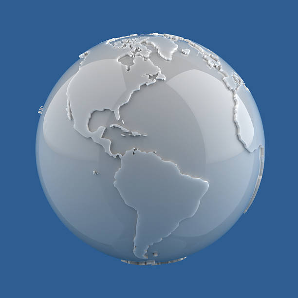 Marble Globe - Americas stock photo