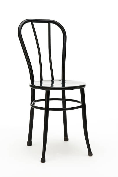 istock Old fashioned black steel kitchen chair-isolated on white 175537325