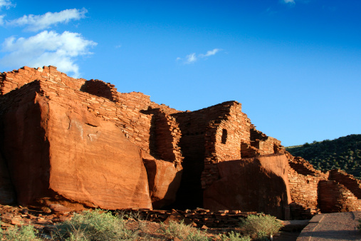 Wupatki Pueblo structure in northeastern Arizona.