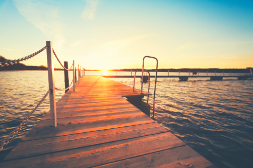 Jetty at sunset.