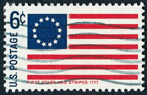 istock The First American Flag Stamp 175538316
