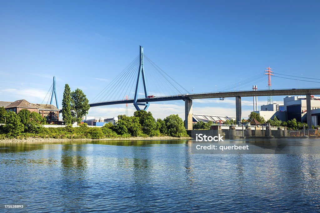 Koehlbrandbruecke, Hamburg, der harbour bridge - Lizenzfrei Hafen Stock-Foto