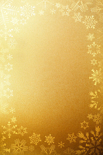 istock Gold Christmas Paper With Snowflakes 175539128