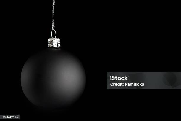 Black Christmas Ball Stock Photo - Download Image Now - Black Color, Christmas Ornament, Christmas