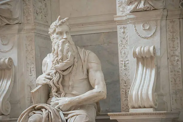 The Moses is a marble sculpture by Michelangelo Buonarroti 1513-1515 which depicts the Biblical figure Moses.