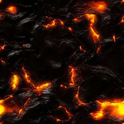 Very detailed computer generated lava background with heat cracks.