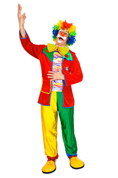 istock Funny clown in colorful costume 175540471