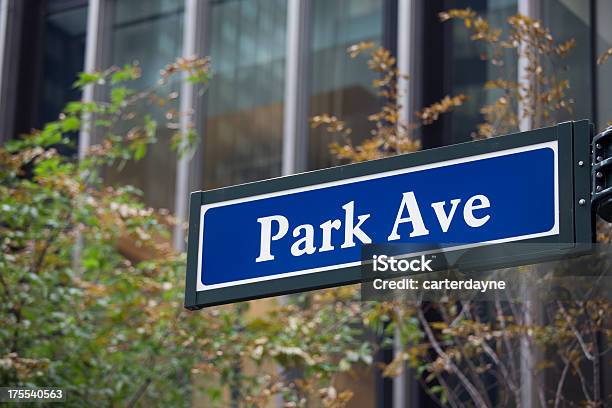 Park Avenue Street Sign Manhattan New York City Stock Photo - Download Image Now - 2000-2009, 21st Century, Avenue