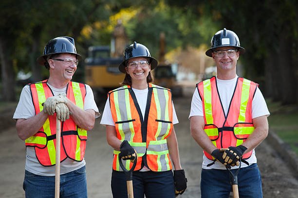 Road Construction Crew stock photo