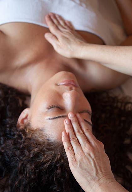 healing massage stock photo