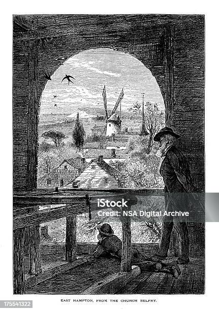 East Hampton Historyczne American Ilustracje - Stockowe grafiki wektorowe i więcej obrazów Ameryka - Ameryka, Ameryka Północna, Antyczny