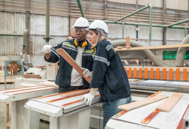 istock Wood Turners crafting workpieces through measurement, cutting, shaping, balancing with precision 1755414800