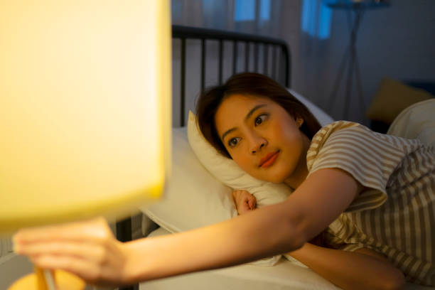 istock A woman go to sleep at night. 1755415330