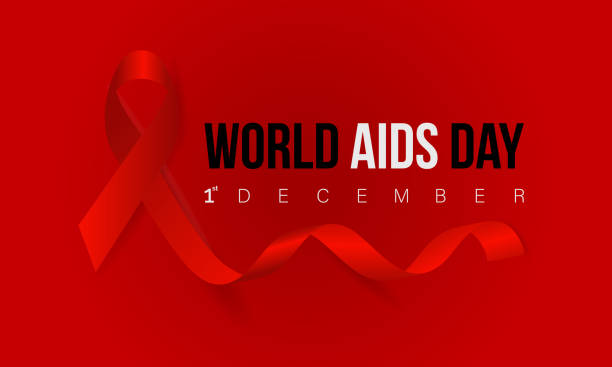 istock World AIDS Day Awareness Background Red banner Ribbon and Global Support Vector Illustration. background, banner, card, poster design. 1755420201