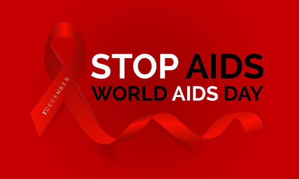 istock World AIDS Day Awareness Background Red banner Ribbon and Global Support Vector Illustration. background, banner, card, poster design. 1755420223