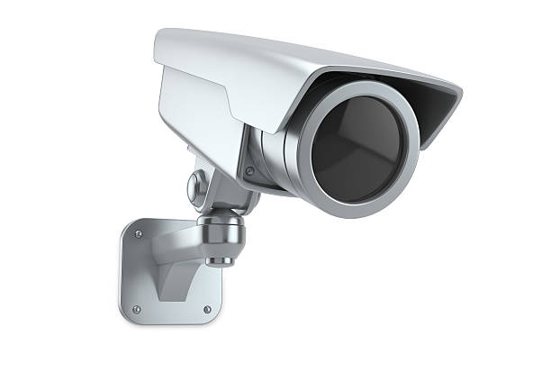 security camera stock photo