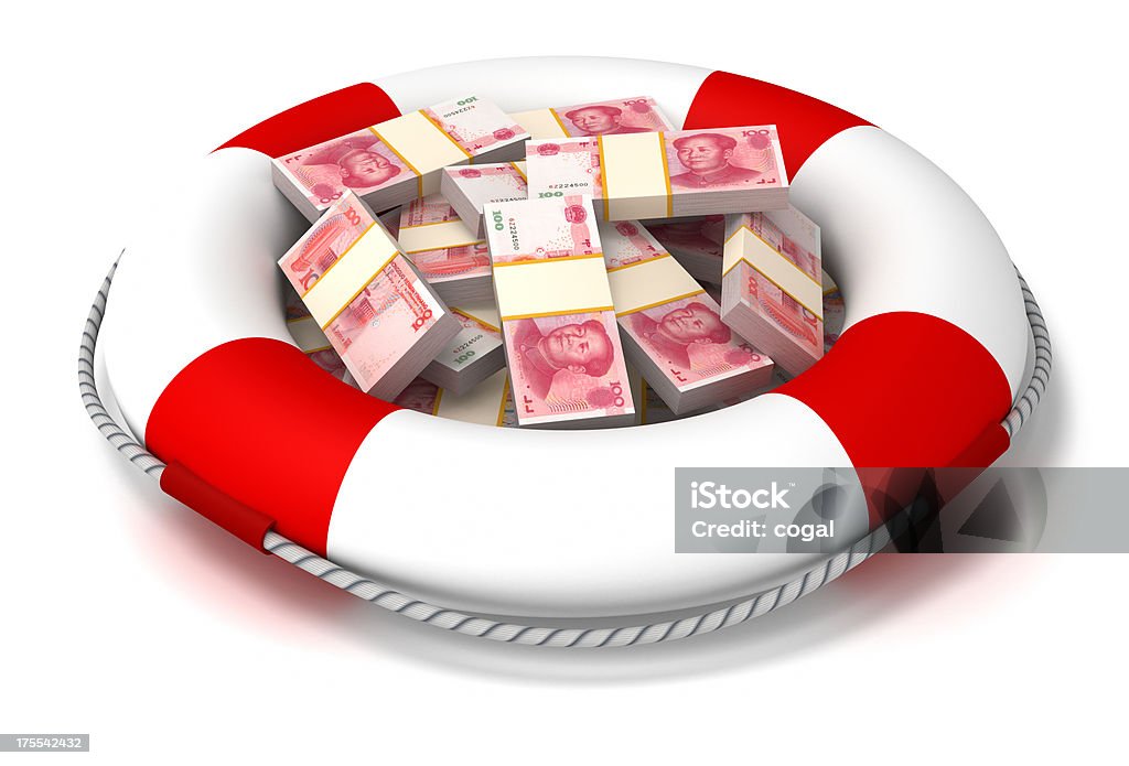 Ubezpieczenie inwestycji i w Chinach. - Zbiór zdjęć royalty-free (Banknot)