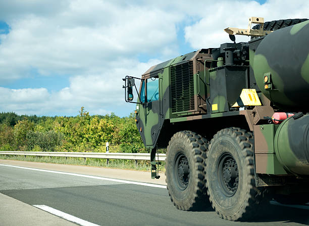 istock Military vehicle on a highway, Germany 175542506