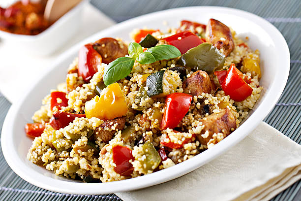 couscous Cous Cous whit meat and vegetables couscous stock pictures, royalty-free photos & images