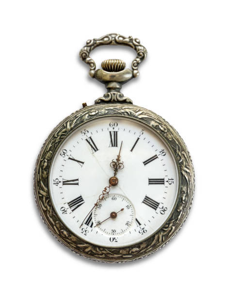 istock Pocket watch with shadow isolated on white background 1755432361