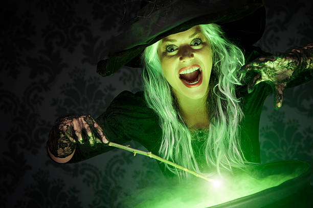 Halloween Witch Conjuring A Spell http://dieterspears.com/istock/links/button_halloween.jpg cauldron photos stock pictures, royalty-free photos & images