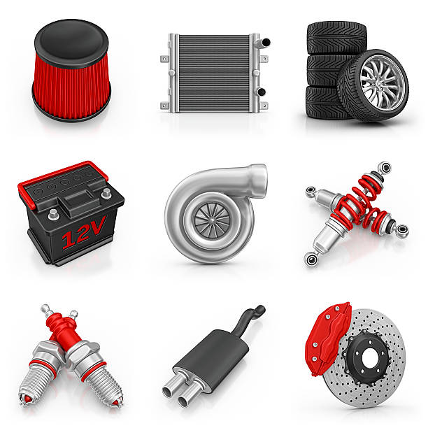 автомобильная частей значки - car battery car battery auto repair shop стоковые фото и изображения