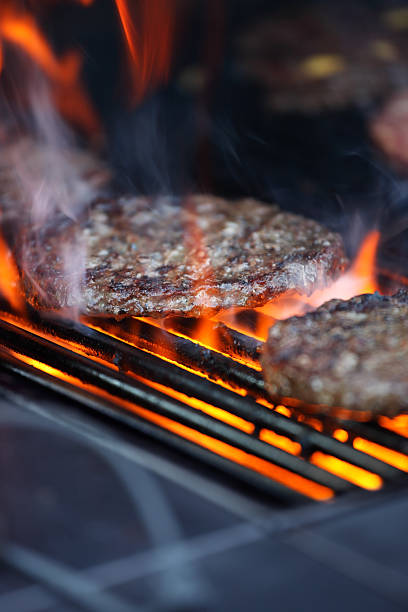istock Barbecue Grill Cooking Hamburger. 175544211