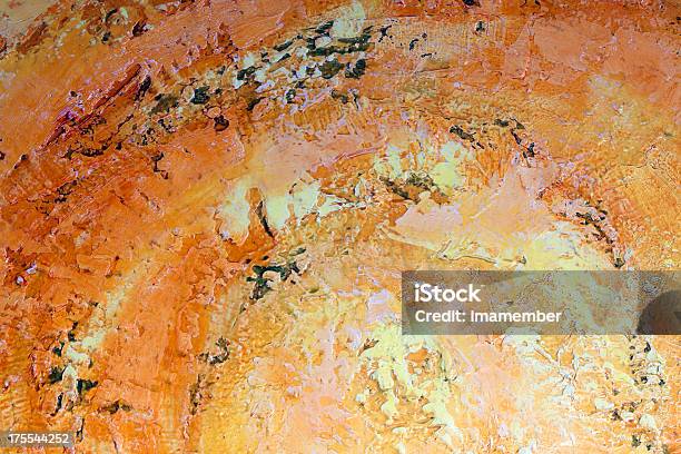 Zbliżenie Żółty I Pomarańczowy Olej Ziajać Tło Abstrakcyjne - Stockowe grafiki wektorowe i więcej obrazów Abstrakcja