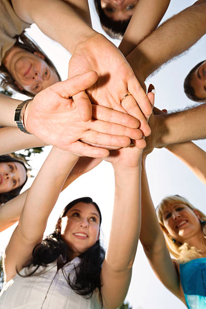 istock Friends With Their Hands Together 175544422