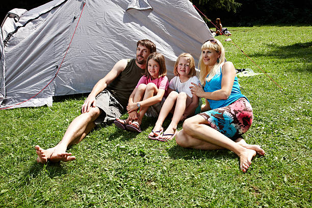 istock Family on camping holiday 175544749