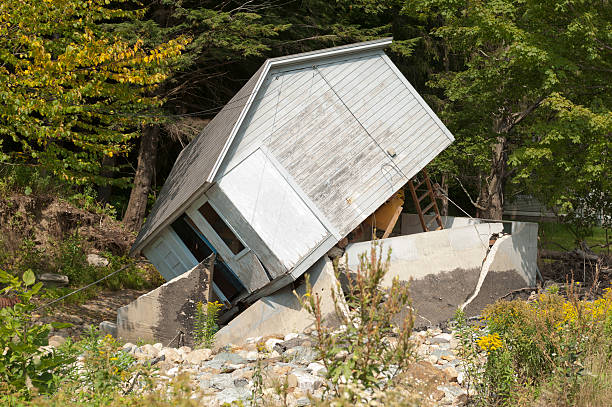 istock Shed completely destroyed by hurricane flood waters 175545159