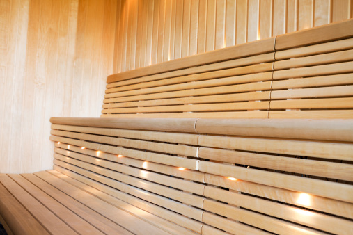 Relaxing in a sauna.More Sauna pictures: