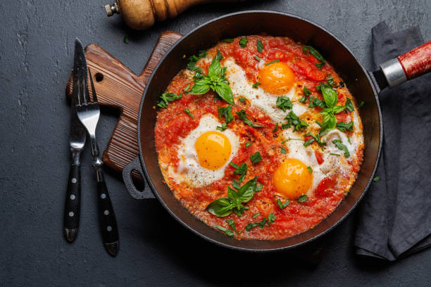 istock Delicious shakshuka breakfast in a pan 1755456922