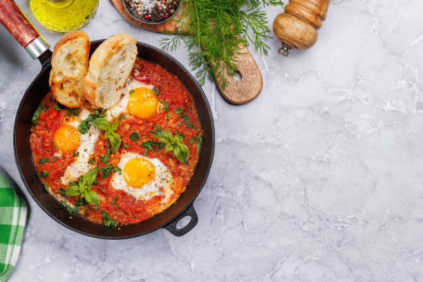istock Delicious shakshuka breakfast in a pan 1755457955