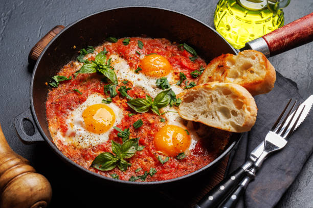 istock Delicious shakshuka breakfast in a pan 1755457980