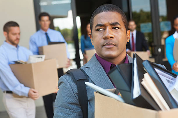 istock Unemployed man leaving office after layoff or being fired 175545957