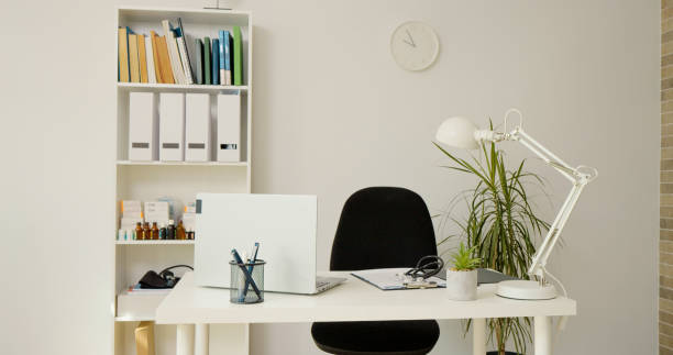 istock White doctor office with no people inside. 1755461661