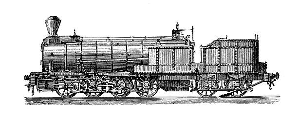 istock Vintage Steam Locomotive | Antique Scientific Illustrations 175546348