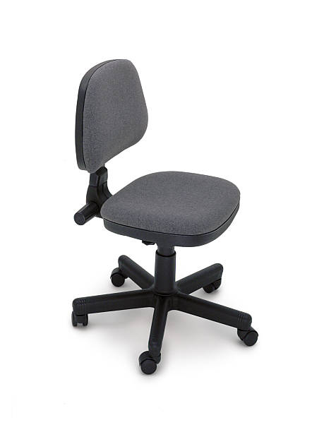 istock Grey office chair with wheels on white background 175546381